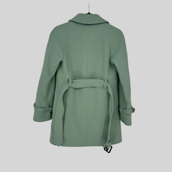 J. Crew Stadium Cloth by Nello Gori Wool Seafoam Green Coat Winter Comfy Size 2 - Picture 2 of 9